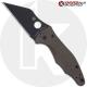 MODIFIED Spyderco Yojimbo 2 Black DLC Knife + KP Brown Micarta Scales