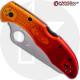 MODIFIED Spyderco Salt 2 - Serrated - RED Fade Rit Dye Handle