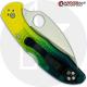 MODIFIED Spyderco Salt 2 - Wharncliffe - Serrated - BLUE Fade Rit Dye Handle