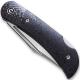 CIVIVI Rustic Gent Knife C914D - Satin D2 Clip Point - Black Micarta and Carbon Fiber - Lock Back