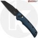 MODIFIED Hogue Deka - Black Cerakote MagnaCut Wharncliffe - AWT Exclusive Midnight Blue Scales - Checker Milling