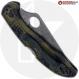 MODIFIED Spyderco Delica 4 - Acid Wash - Zome Handle - Black Hardware