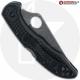 MODIFIED Spyderco Delica 4 - Acid Wash - Black Handle - KP Black Hardware