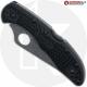 MODIFIED Spyderco Delica 4 - Acid Wash - Black Handle - KP Black Hardware