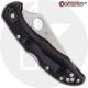 MODIFIED Spyderco S30V Delica - Satin Blade - Black Rit Dyed Handle