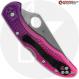 MODIFIED Spyderco Delica Knife - Satin S30V Drop Point - Purple Fade