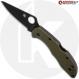 MODIFIED Spyderco Delica TiCN PD#1  Knife + AWT Delica Agent FDE Scales