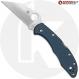 MODIFIED Spyderco Delica S30V Knife - Regrind Wharncliffe + AWT Delica Agent Midnight Blue Scales