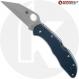 MODIFIED Spyderco Delica S30V Knife - Regrind Wharncliffe + AWT Delica Agent Midnight Blue Scales