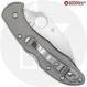 MODIFIED Spyderco Delica S30V Knife - Regrind Wharncliffe + AWT Delica Agent Sniper Grey Scales