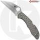 MODIFIED Spyderco Delica S30V Knife - Regrind Wharncliffe + AWT Delica Limited Edition Hex Pattern Sniper Grey Scales