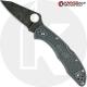 MODIFIED Spyderco Delica 4 - Acid Wash - Regrind - Gray Handle/Gray Backspacer