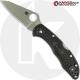 MODIFIED Spyderco Delica 4 - Regrind - Black Handle