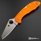 MODIFIED Spyderco Delica 4 - Regrind - Orange Handle