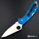 MODIFIED Spyderco Delica 4 - Regrind - Blue Handle