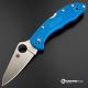 MODIFIED Spyderco Delica 4 - Regrind - Blue Handle