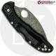 MODIFIED Spyderco Delica 4 - Wharncliffe - Acid Wash - Black Handle