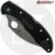 MODIFIED Spyderco Delica 4 - Wharncliffe - Acid Wash - Black Handle