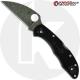 MODIFIED Spyderco Delica 4 - Wharncliffe - Acid Wash - Black Handle