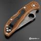 MODIFIED Spyderco Delica 4 - Acid Wash - Brown Handle/Black Backspacer