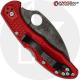 MODIFIED Spyderco Delica 4 - The Red Dragon - Wharncliffe - Acid Wash - Rit Dyed Handle