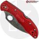 MODIFIED Spyderco Delica 4 - The Red Dragon - Wharncliffe - Acid Wash - Rit Dyed Handle