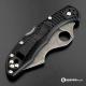 MODIFIED Spyderco Delica 4 - Reground Wharncliffe - Acid Wash - Black Handle