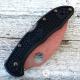 MODIFIED Spyderco Delica 4 - Wharncliffe - Copper Wash - Heat Color Hardware - Black Handle