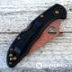 MODIFIED Spyderco Delica 4 - Copper Wash - Heat Color Hardware - Black Handle