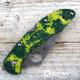 MODIFIED Spyderco Delica 4 - S30V - Acid Wash - Yellow Zome - Very Limited