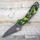 MODIFIED Spyderco Delica 4 - S30V - Acid Wash - Yellow Zome - Very Limited