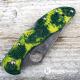 MODIFIED Spyderco Delica 4 - S30V - Acid Wash - Regrind - Yellow Zome - Very Limited