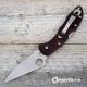 MODIFIED Spyderco Delica 4 - Satin S30V - Red and Black Zome - Rit Dye Handle - Very Limited