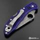 MODIFIED Spyderco Delica 4 - VG10 - Acid Stonewash - Regrind - Blurple Zome - Rit Dye Handle