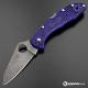 MODIFIED Spyderco Delica 4 - VG10 - Acid Stonewash - Regrind - Blurple Zome - Rit Dye Handle