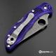 MODIFIED Spyderco Delica 4 - VG10 - Acid Stonewash - Blurple Zome - Rit Dye Handle