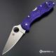 MODIFIED Spyderco Delica 4 - Satin VG10 - Blurple Zome - Rit Dye Handle