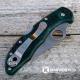 MODIFIED Spyderco Delica 4 - Satin S30V - Forest Zome - Rit Dye Hand