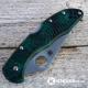 MODIFIED Spyderco Delica 4 - Satin S30V - Forest Zome - Rit Dye Hand