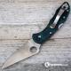 MODIFIED Spyderco Delica 4 - Satin S30V - Forest Zome - Rit Dye Hand