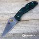 MODIFIED Spyderco Delica 4 - Satin S30V - Forest Zome - Rit Dye Hand