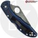 MODIFIED Spyderco Delica 4 - Youre My Boy Blue - Acid Wash - Regrind - Rit Dyed