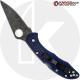 MODIFIED Spyderco Delica 4 - Youre My Boy Blue - Acid Wash - Rit Dyed