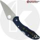 MODIFIED Spyderco Delica 4 - Youre My Boy Blue - Satin - Rit Dyed