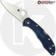 MODIFIED Spyderco Delica 4 - Youre My Boy Blue - Satin - Rit Dyed