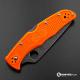 MODIFIED Spyderco Endura 4 - ACID WASH - Orange Handle/Black Backspacer