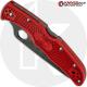 MODIFIED Spyderco Endura 4 - The Red Dragon - Acid Wash - Rit Dyed Handle