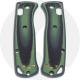 KP Custom G10 Scales for Benchmade Mini Bugout Knife - Black / Zombie Green - Contoured - Smooth Surface