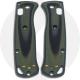 KP Custom G10 Scales for Benchmade Mini Bugout Knife - Black / OD Green - Contoured - Smooth Surface