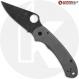 MODIFIED Spyderco Para 3 Maxamet Knife with Acid Stonewash + KP AWT Skinny Cut Titanium Blasted Tumbled Scales + KP All Black Ha
